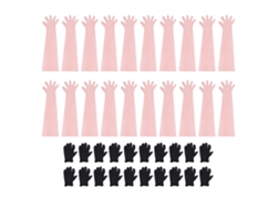 Kit De Guantes Para Manipulación De Ciervos Con 24 Pares (guantes Largos Y Guantes Cortos De Nitrilo)