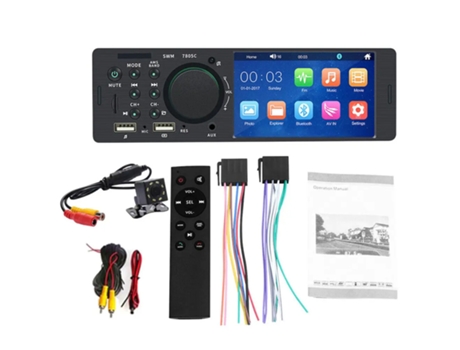 Altavoces Car-Audio LKC 7085C 4.1“ Bluetooth MP5 TF FM 12V AUX + cámara trasera - Negro