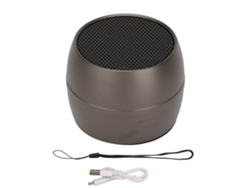 Mini Alto-falante Bluetooth Ip67 À Prova D'água Portátil Com Microfone Carregamento Usb Cinza Escuro