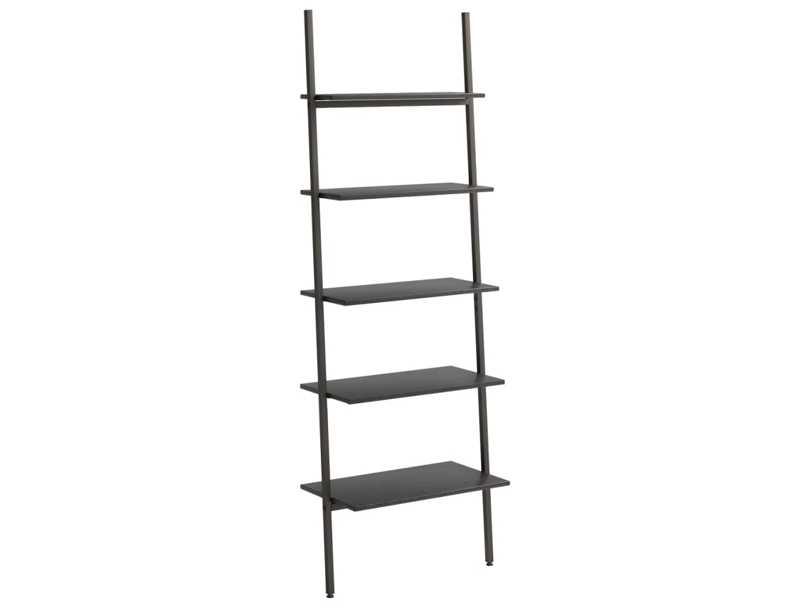 Unidad 5 Estantes Inclinados 64x34x185,5 cm Negro MAISON EXCLUSIVE