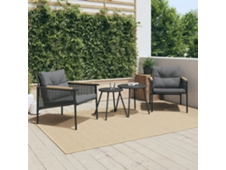Sillas de jardín DKD Home Decor de 2 piezas con cojines, acero negro