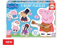 Puzzle EDUCA 5 Baby Puzzles Peppa Pig 2 (Edad Mínima: 2 Años - 3-5 Piezas)