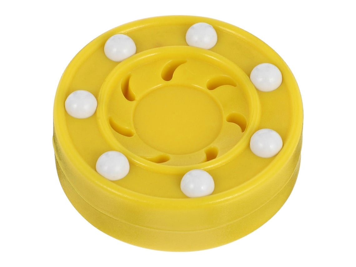 Omni-disco De Hockey Roller Profesional Para Entrenamiento Y Competición Al Aire Libre Con Material Pp Duradero 7.5x7.5x3cm Amarillo