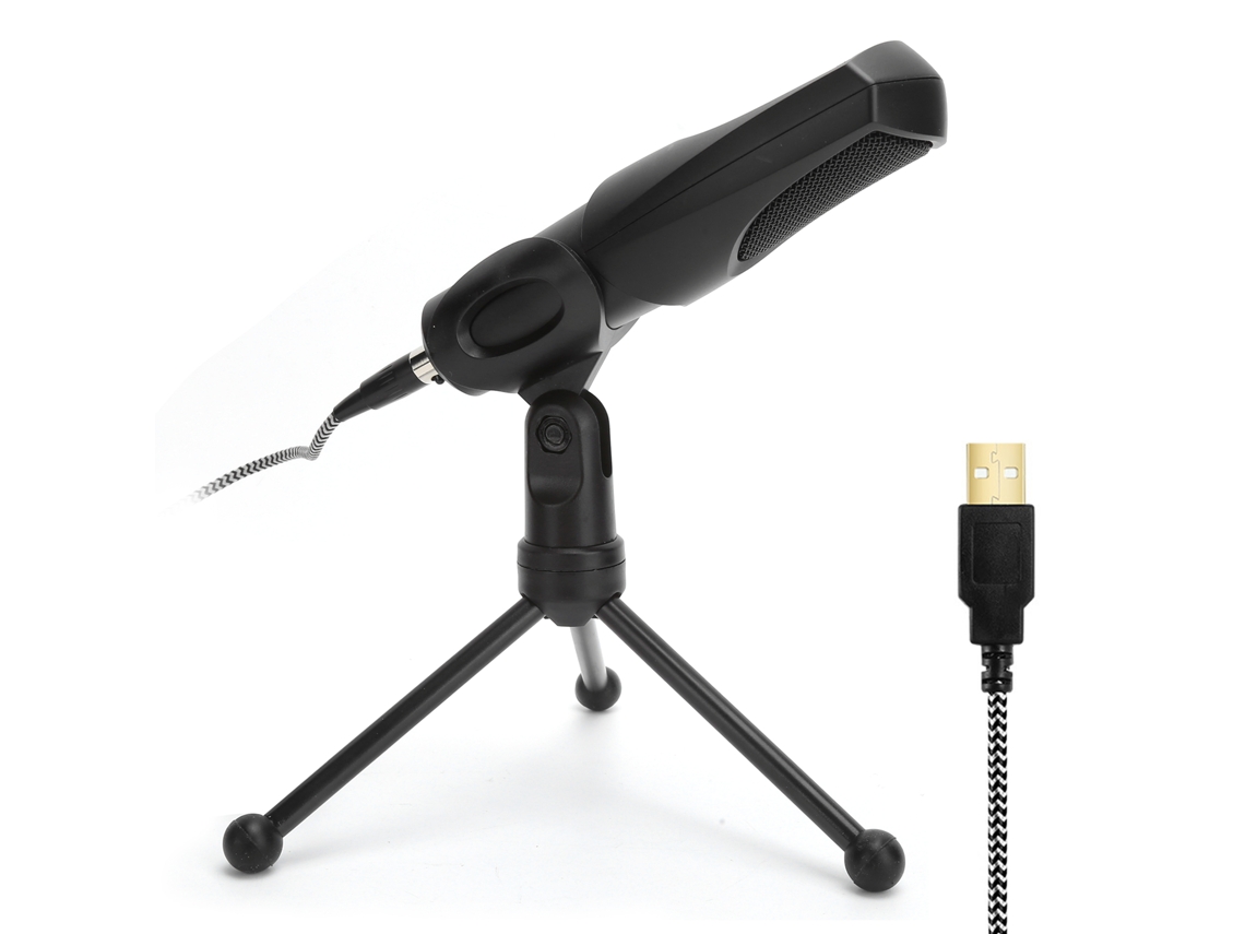 Micrófono De Condensador Usb Con Trípode Plegable Para Chat De Voz Y Transmisión En Vivo En Computadora Portátil.