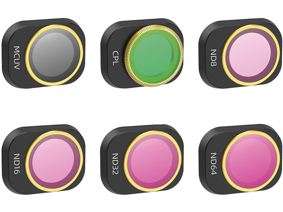 El Juego De Filtros Nd Para Dji Mini 4 Pro Incluye Filtros Nd4, Nd8, Nd16, Nd32, Mcuv Y Cpl.