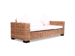 Sofá de 3 plazas en mimbre auténtico, DKD HOME DECOR