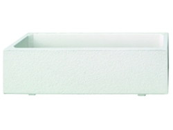 Jardinera de hormigón pintado de blanco - 110x25x28cm ARTICIMENTOS