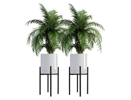 Jardinera 22-30 x 22-30 x 40,5 cm Metal Negro ML-Design