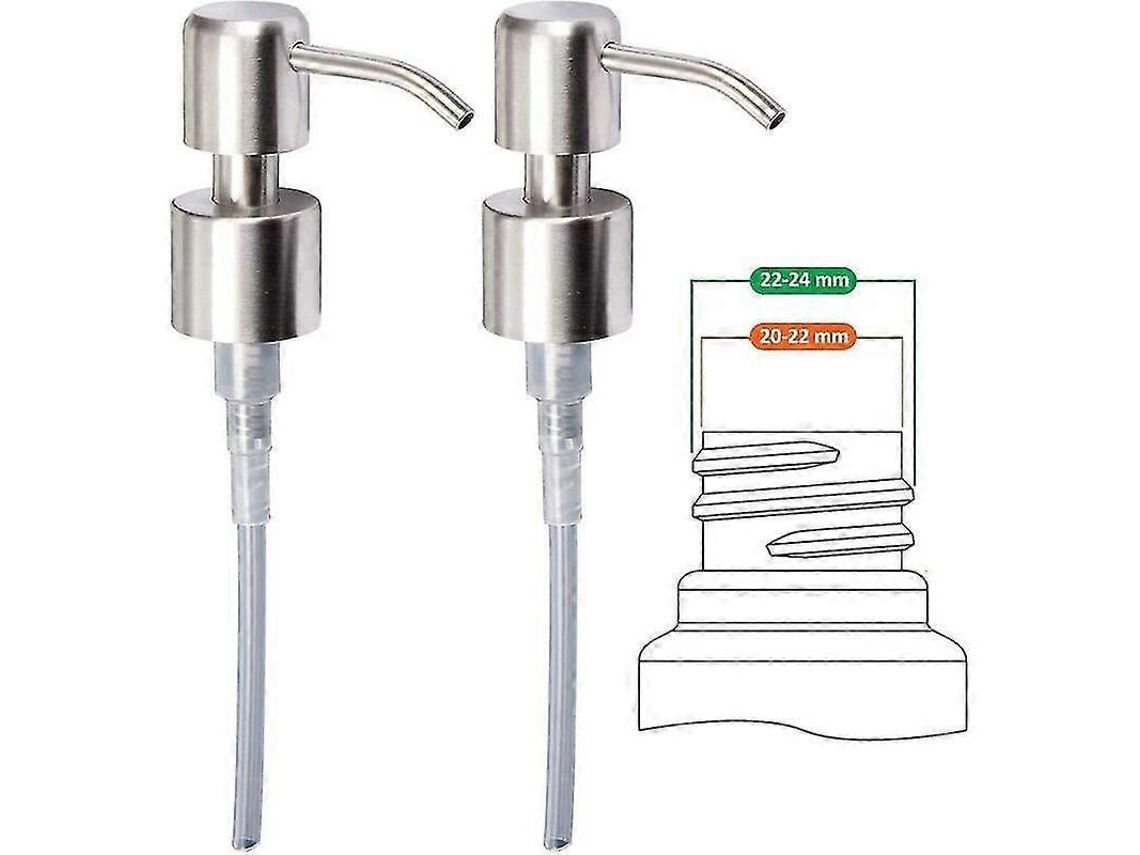 Omni-bomba De Reemplazo Para Dispensador De Jabón Líquido Acero Inoxidable 18/10 Pieles Cepilladas 2 Piezas 24mm