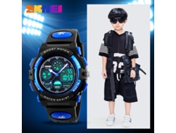 Reloj Deportivo Infantil Skmei 5atm, Resistente Al Agua, Con Alarma, Cronómetro Y Retroiluminación El.