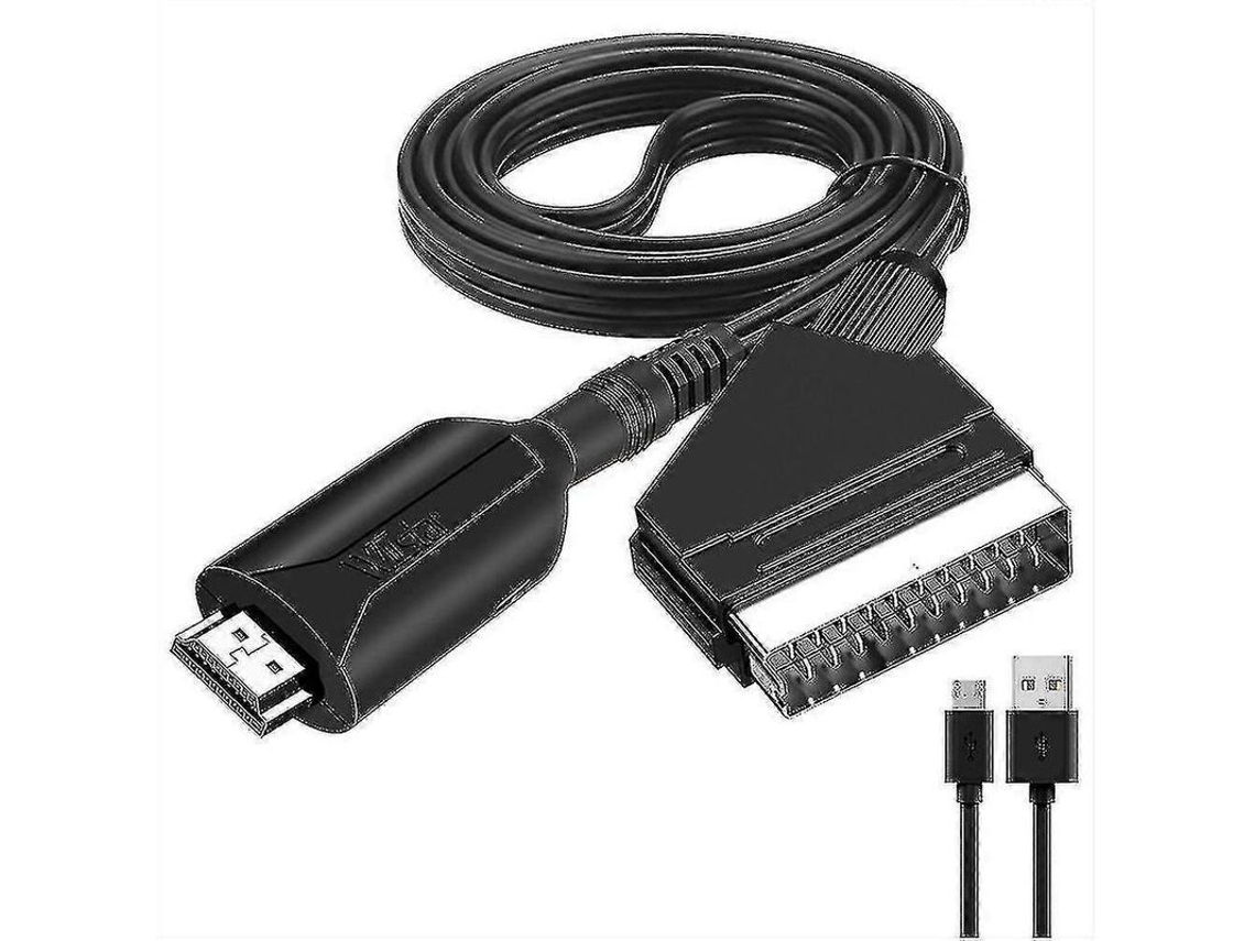 Cable Hdmi A Scart 1m Conexión Directa Conversión Conveniente Plug And Play Pal/ntsc