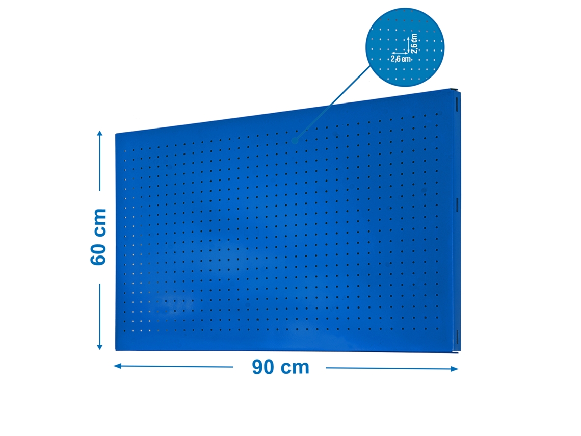Panel perforado Panel Perforado 900x600mm Azul