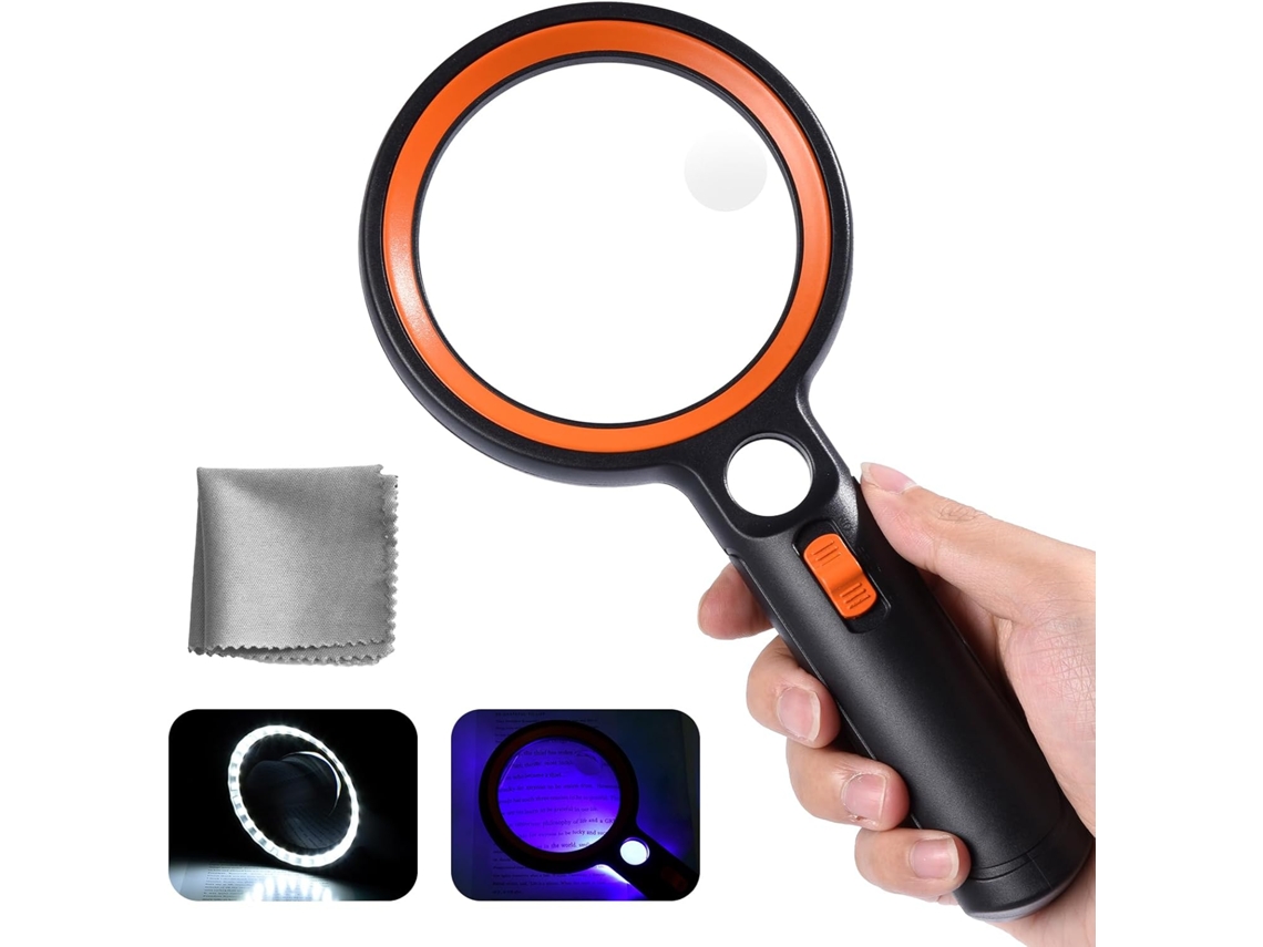 Lupa De Mano Con Luz De 30 Led, Lectura