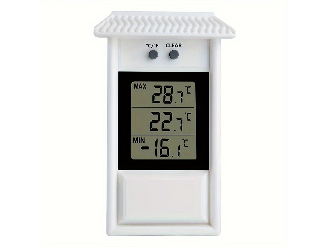 Es Un Termómetro Digital Para Jardines Domésticos E Invernaderos. Registra Las Temperaturas Máximas Y Mínimas Para Proteger Las Plantas De L