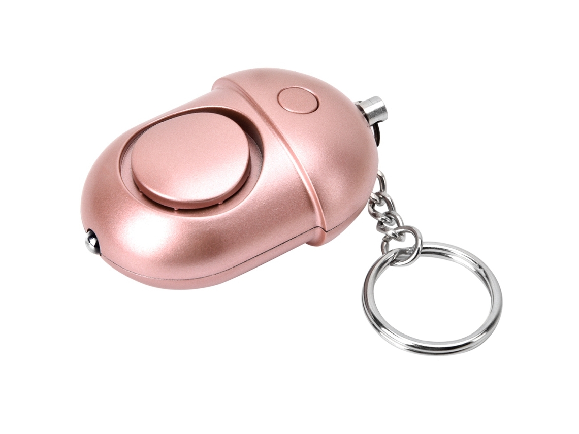 Alarma De Seguridad Personal 130db Llavero Con Led Para Emergencias Y Autodefensa Rosy