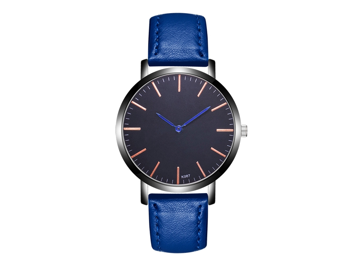 Reloj De Pulsera Para Hombres Zhoulianfa Analógico De Cuarzo Con Correa De Pu Azul