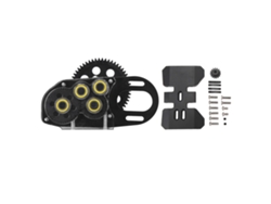 Caja De Engranajes 2low Con Motor De Doble Velocidad Transmisión Ligera Para Scx10 Ii Iii Y Capra 1/10 Rc Car Negro