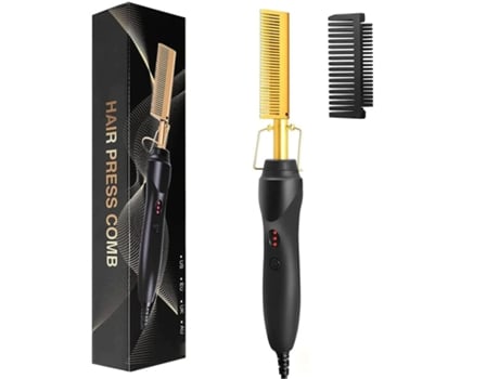 Plancha de pelo LKC ZFS01 profesional rizador de pelo para cabello húmedo y seco 2-in-1 - Negro