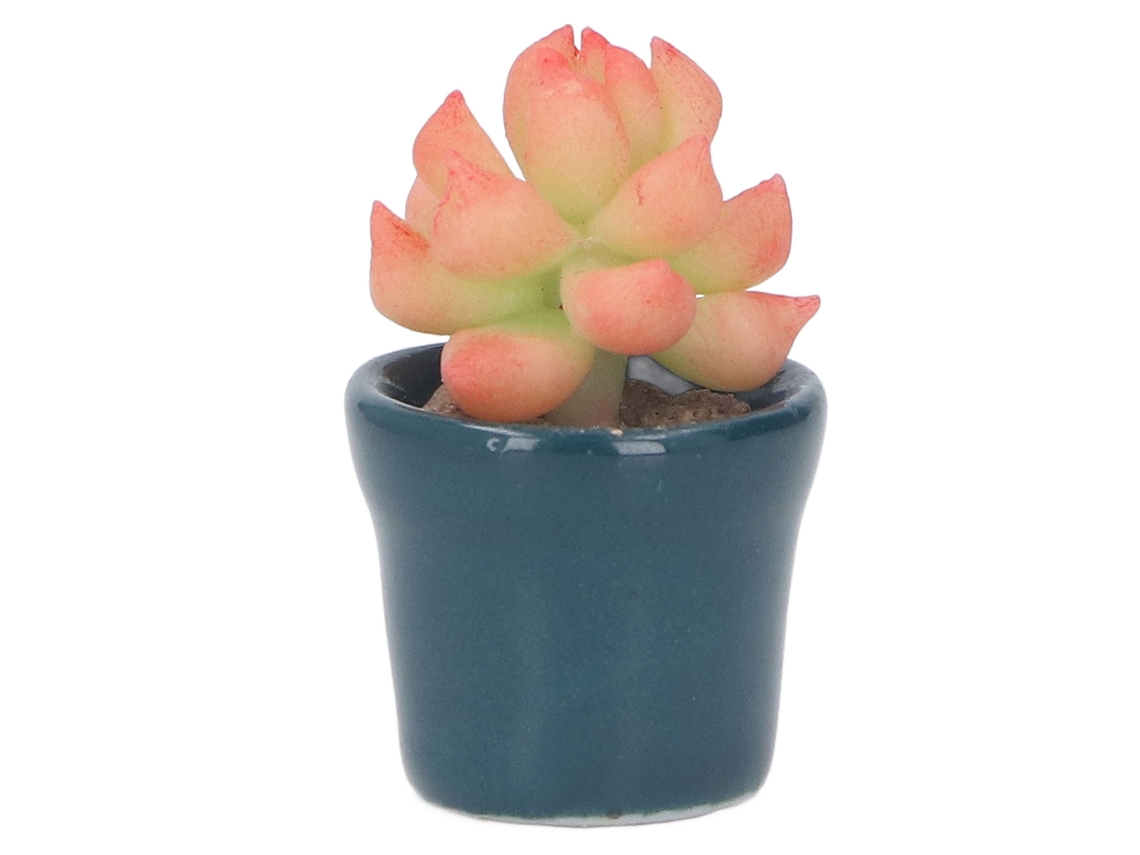 Bjww-miniatura De Suculenta Em Argila Em Escala 1:12, Vasinho Falso Para Casa De Bonecas, Decoração De Planta Artificial