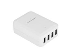 Cargador De 4 Puertos (carga Rápida De Salida De 4 Puertos) Orico Dci-4u Blanco Enchufe Mural Estándar Estadounidense 100-240v