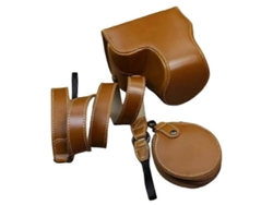 Bolsa de piel sintética desmontable para cámara Sony Zv E1, funda protectora con ranura para batería y funda para lente Facpoet
