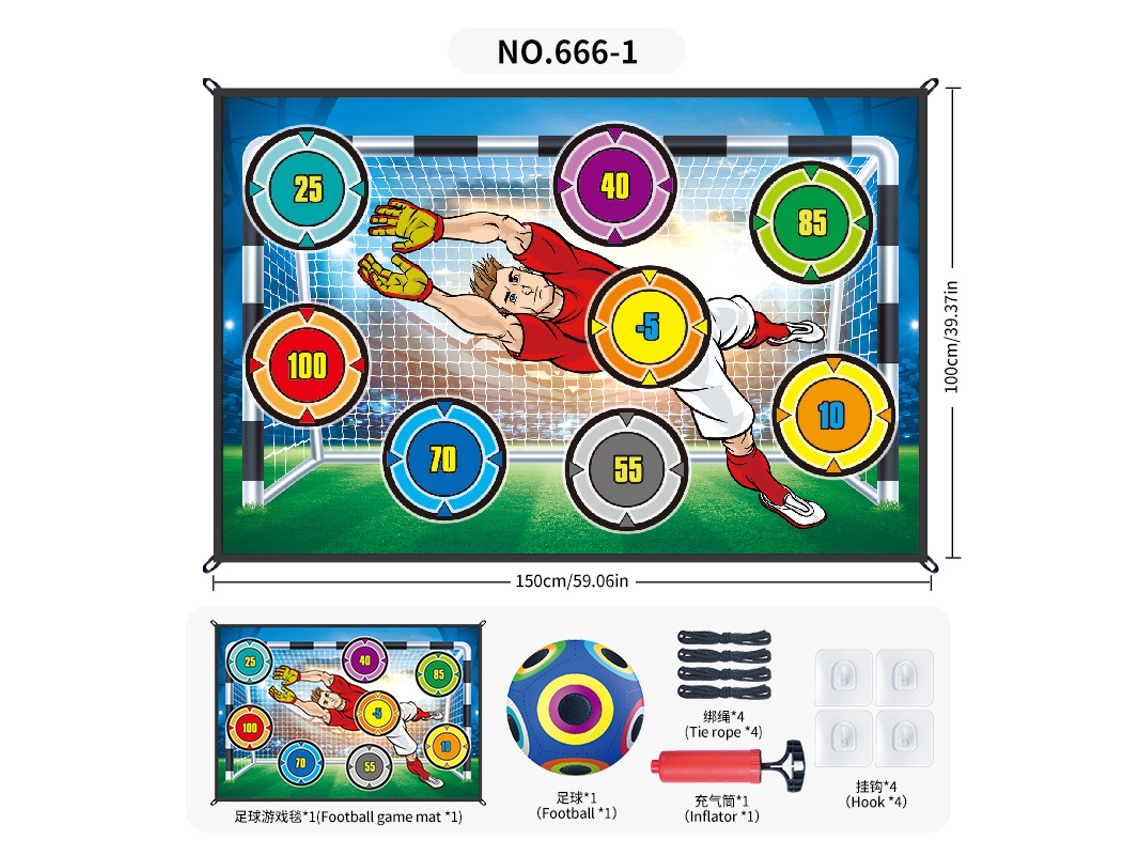 Set de entrenamiento de fútbol Eifson con zonas de puntuación y 1 balón de color (01)