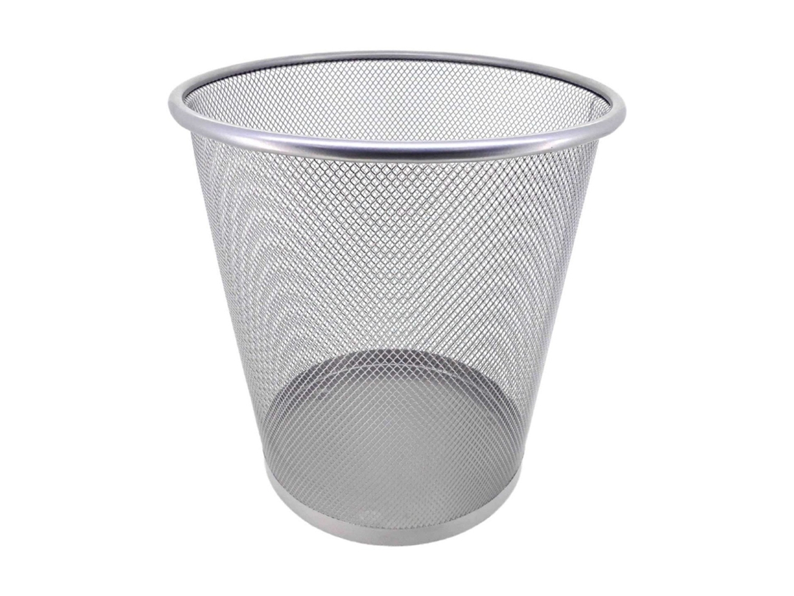 Papelera de rejilla metálica | Capacidad de 12 litros Gris