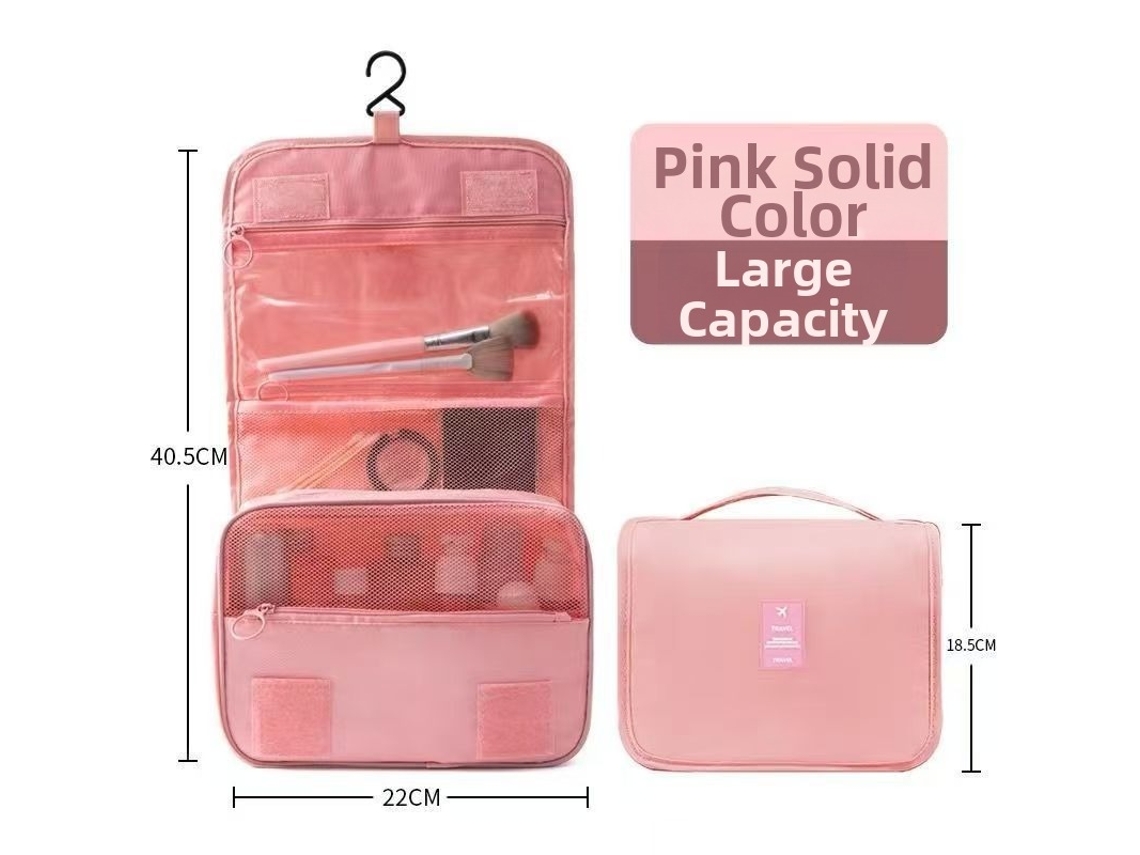 Neceser De Viaje Plegable Y Portátil Con Gancho Digitallab (rosa)