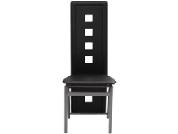 Maison Exclusive - Sillas De Comedor 4 Unidades Cuero Sintético Negro