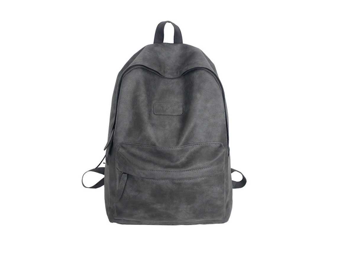 Mochila moderna para mujer en piel sintética, ideal para el colegio, el portátil, viajes y uso diario. Perfecta para adolescentes y estudiantes. Color: Gris.