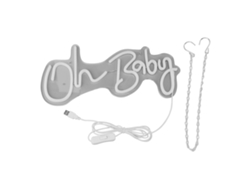2026-letrero Neon "oh Baby" De Acrílico Con Usb, Luz Cálida Para Decoración De Pared, Bar, Bodas, Fiestas Y Cumpleaños