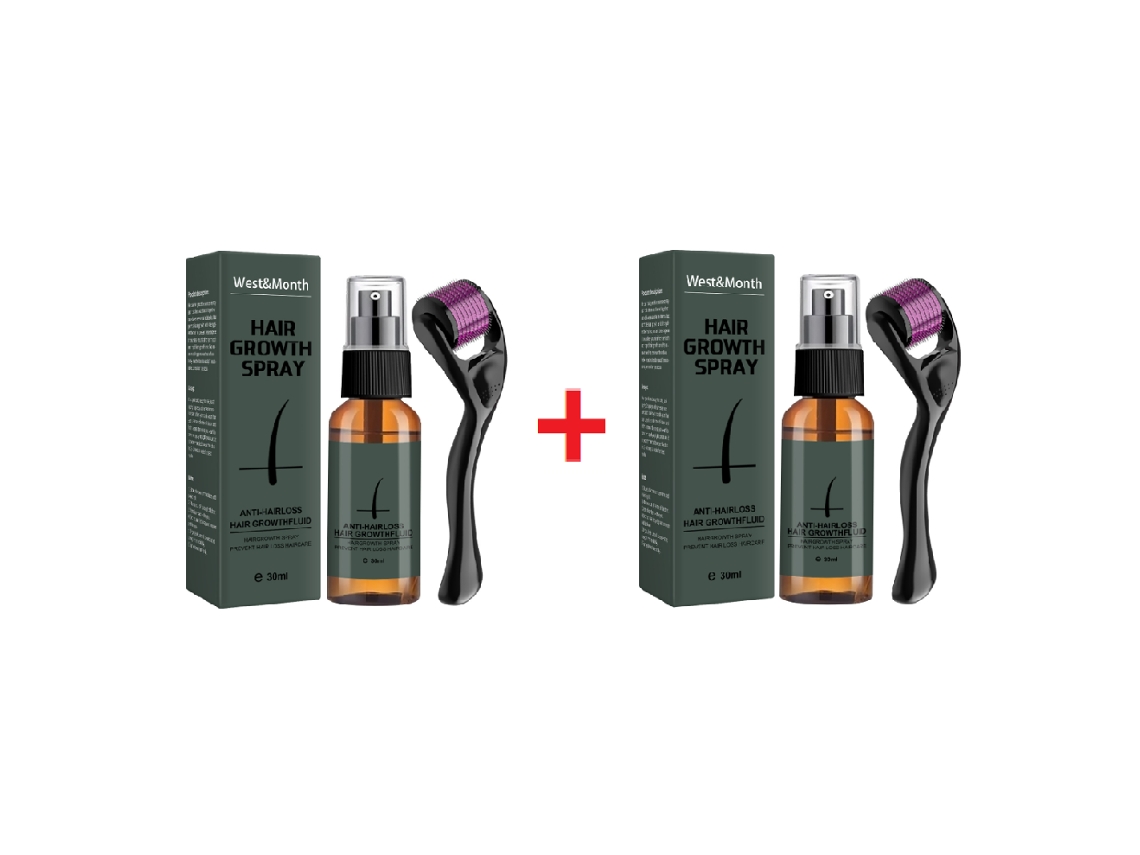 Kit de spray para el crecimiento de la barba 30 ml + Derma Roller x2