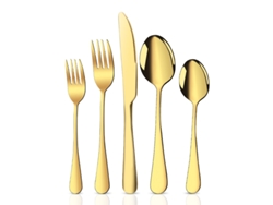 Juego de Cubiertos de Acero Inoxidable - 5 Piezas para Hogar y Restaurante JEIIBRZUI