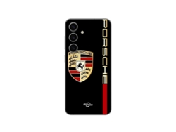 Funda Porsche Logotipo Dourado para Samsung MANIACASE Silicona Negro