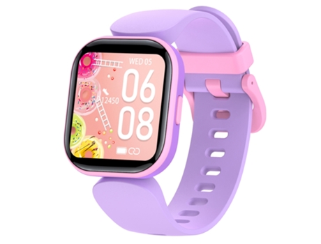 EKO Reloj para niños con conexión IP68 Waterproof 5.0 y correa ajustable Violeta