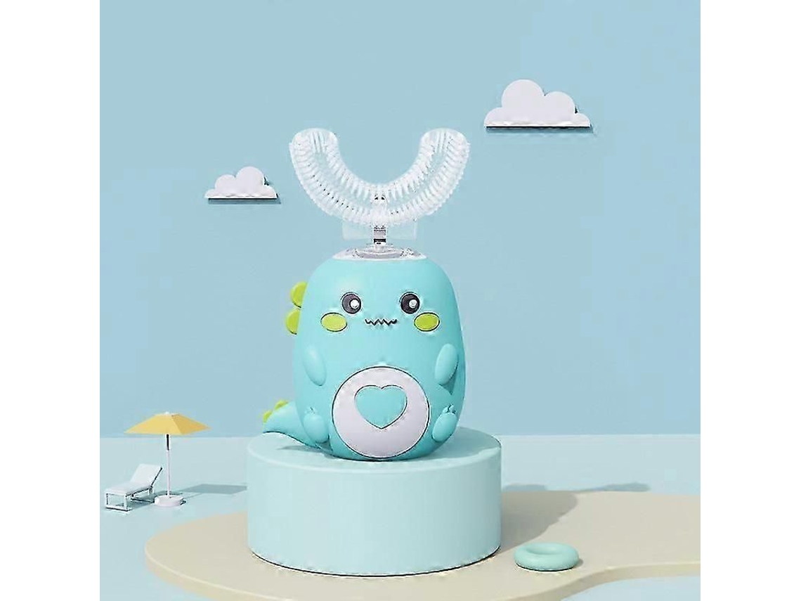 Cepillo de dientes ultrasónico de silicona en forma de U para niños con rotación de 360 ​​grados, cepillo de dientes automático GOKOCO