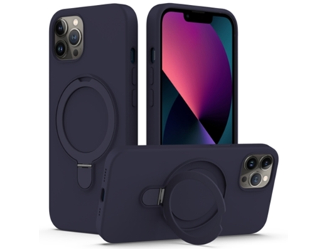 Funda Mobile Phone Cases Magsafe Liquid With Ring para iPhone 12 Pro Silicona Azul