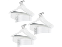 Max Home Pack 60 Perchas De Madera Color Blanco