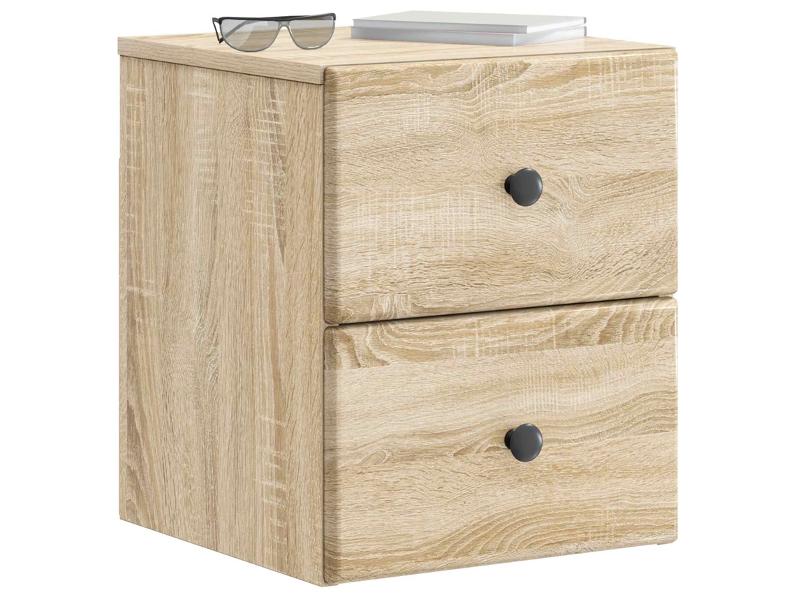 Maison Exclusive - Mesita De Noche De Pared 2 Pcs Roble Sonoma 34,5 X 33 X 40 Cm