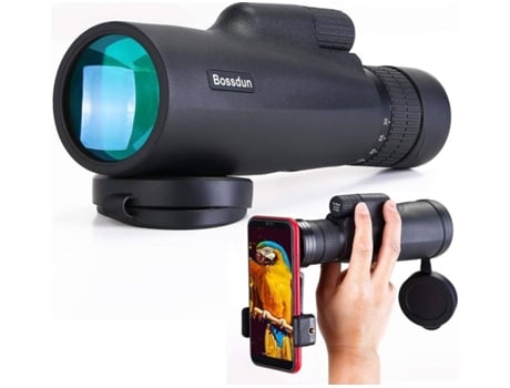 Monocular ENZONS 10-30X50 Vista para adultos HD a prueba de agua con soporte para trípode para teléfono inteligente para observación de aves, negro