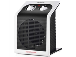 Calefactor eléctrico portátil, aire caliente/frío, 2 niveles de potencia, termostato, Briebe, HT1182, negro