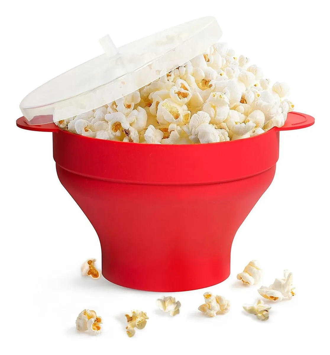 Cuenco de silicona para palomitas de maíz con asa, cubo grande vayotoy