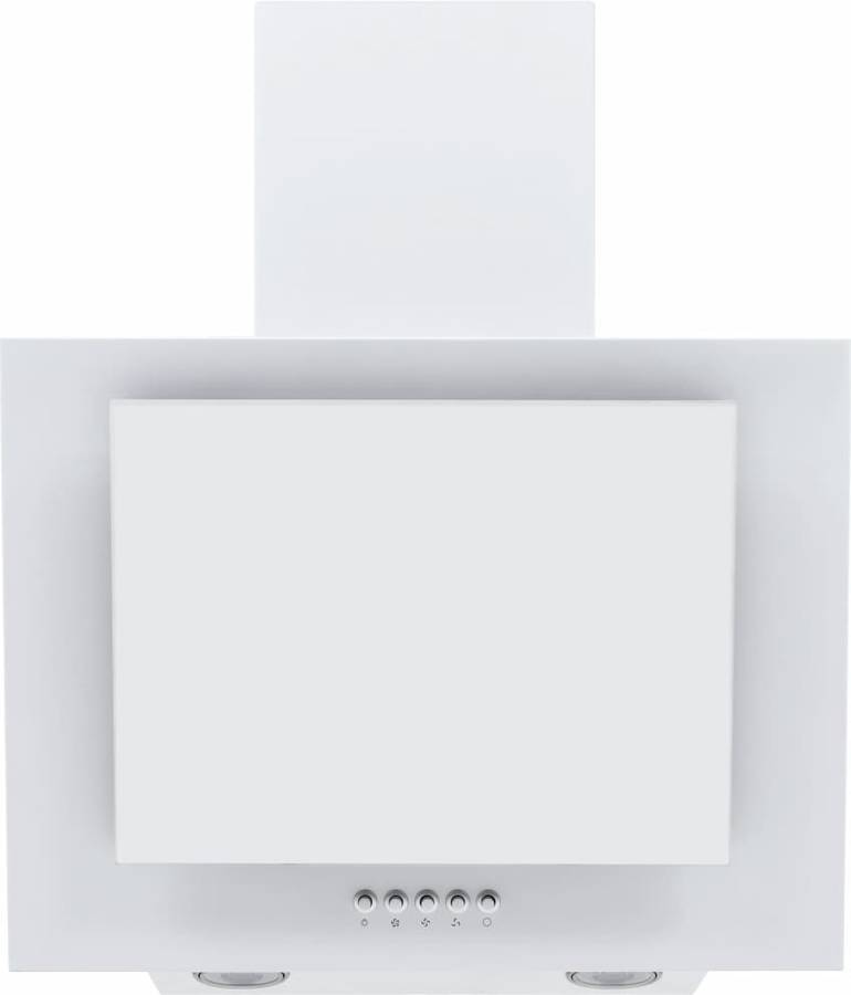 Vidaxl Campana Decorativa 60cm blanco azucarado 14 extractora acero inoxidable vidrio