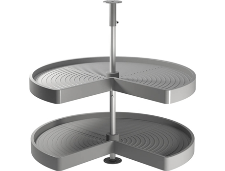 EMUCA Juego Estantes Giratorios Shelvo3/4- Para Módulo 800Mm- Plástico y Aluminio- Gris