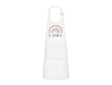 Delantal infantil 2 bolsillos de cocina blanc rainbow styl