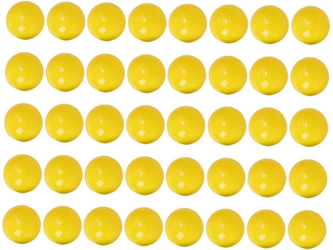 50 Bolas De Lotería De Pvc Amarillas Abiertas Para Juegos De Sorteo, Fiestas Y Actividades.