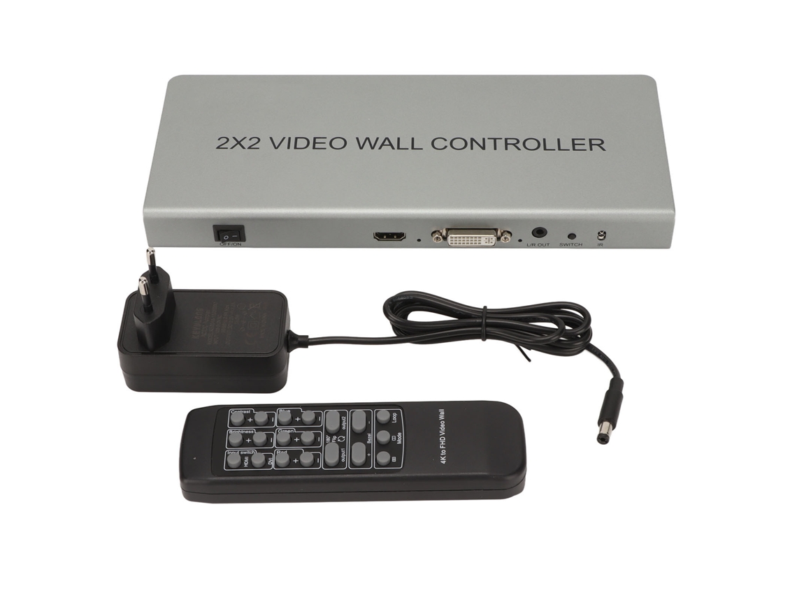 Controlador De Videowall Con Interfaz Multimedia Hd 2x2, Aleación De Aluminio, Procesador De Pared Para Tv Lcd 1080p,