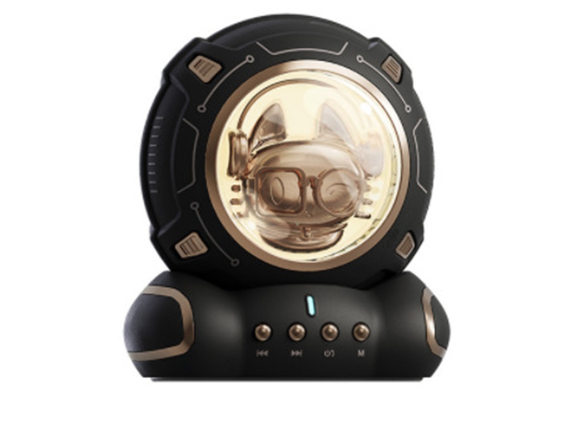 Luz Nocturna, Altavoz Bluetooth Portátil, Sonido Nítido, Decorativo, Bonito, Para El Hogar, Dormitorio, Coche, Oficina, Negro.