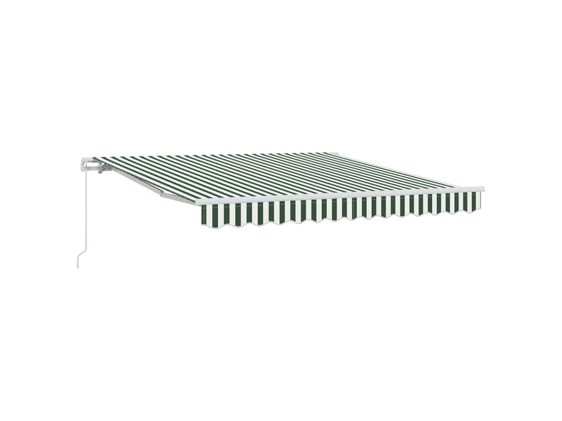 Maison Exclusive - Toldo Retráctil Verde Y Blanco 300 X 250 X 165 Cm