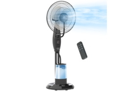 Ventilador Nebulizador, 75w, 120cm, Mando A Distancia, Temporizador, Oscilación 70°, Cabezal Inclinable, Negro